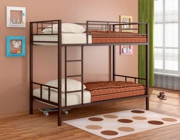 Двухъярусная кровать Севилья-2 коричневая Формула мебели